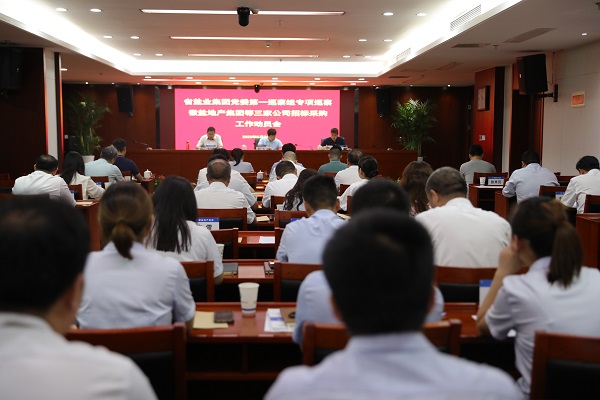 省AG贵宾会集团党委第一专项巡察组巡察徽盐地产集团等三家公司招标采购事情发动会召开